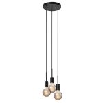 Nordlux Paco Pendelleuchte Metall 3-Spot Schwarz | Geeignet für 3x E27
