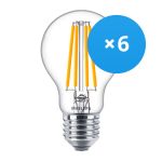Multipack 6x Philips Corepro LED Glühbirne E27 Birne Klar 10.5W 1521lm - 840 Kaltweiß | Ersatz für 100W