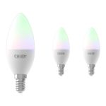 Multipack 3x Calex Smart Tuya Wifi E14 Kerze 5W 470lm - 822-840 Abstimmbares Weiß | RGBW - Dimmbar - Ersatz für 40W