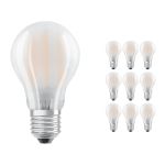 Multipack 10x Ledvance Classic LED E27 Birne Fadenlampe Matt 7.5W 1055lm - 827 Extra Warmweiß | Ersatz für 75W