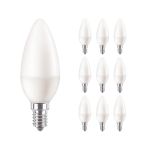 Multipack 10x Philips Corepro LED Kerze E14 Matt 7W 806lm – 827 Extra Warmweiß – Ersatz für 60W