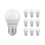 Multipack 10x Noxion Lucent Lustre LED E27 Kugel Matt 2.5W 250lm - 827 Extra Warmweiß | Ersatz für 25W