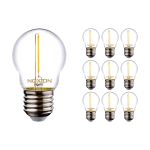 Multipack 10x Noxion Lucent LED E27 Kugel Fadenlampe Klar 1.4W 136LM - 827 Extra Warmweiß | Ersatz für 15W