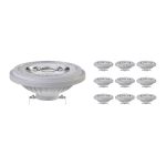 Multipack 10x Noxion Lucent LED-Spot G53 AR111 7.4W 450lm 24D - 930 Warmweiß | Höchste Farbwiedergabe - Dimmbar - Ersatz für 50W