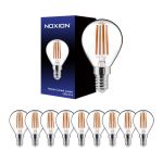 Multipack 10x Noxion Lucent Lustre LED E14 Kugel Fadenlampe Klar 4.5W 470lm - 827 Extra Warmweiß | Dimmbar - Ersatz für 40W