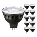 Multipack 10x Philips Master LED Spot GU5.3 MR16 7.5W 485lm 24D - 927 Extra Warmweiß | Höchste Farbwiedergabe - Dimmbar - Ersatz für 50W