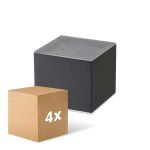 Multipack 4x D'Lite Wandleuchte Elingen Solar Schwarz Up & Down - 830 Warmweiß | IP54
