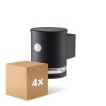 Multipack 4x D'Lite Wandleuchte Solis Solar Schwarz Up & Down - 830 Warmweiß | IP54 - Bewegungssensor