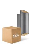 Multipack 10x Nordlux Nico Wandleuchte Aluminium Anthrazit Up & Down | IP54 - Geeignet für 2x GU10