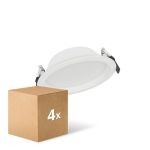 Multipack 4x Ledvance LED Downlight Alu DN150 14W 1190lm 100D - 830 Warmweiß | 160mm - IP44 