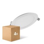 Multipack 4x Ledvance LED Downlight Slim Rund DN155 12W 1020lm 120D - 840 Kaltweiß | 169mm 
