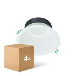 Multipack 4x Philips LED Downlight Coreline DN142B Aluminium Weiß 19.2W 2300lm 60D - 840 Kaltweiß | Ausschnitt 200mm - IP20 - Weiß Reflektor