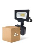 Multipack 4x Noxion LED-Scheinwerfer Beamy G3 10W 1100lm 100D - 840 Kaltweiß | IP44 - Bewegungs- und Lichtsensor - Symmetrisch