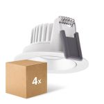 Multipack 4x Ledvance LED-Spot Adjust Aluminium Weiß 8W 720lm 36D - 940 Kaltweiß | Ausschnitt 68mm - IP20 - Höchste Farbwiedergabe - Dimmbar