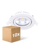 Multipack 10x Noxion LED schwenkbar Slim Spot Weiß 6W 550lm - 930 Warmweiß | Ausschnitt 75mm - IP54 - Höchste Farbwiedergabe 