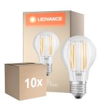 Multipack 10x Ledvance Classic LED E27 Birne Fadenlampe Klar 7.5W 1055lm - 940 Cool white | Höchste Farbwiedergabe - Dimmbar - Ersatz für 75W