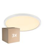 Multipack 3x Nordlux LED-Wand- und Deckenleuchte Oja 29 18W 827 1700lm Weiß IP20 | 3-Stufen Dimmbar - Extra Warmweiß