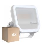 Multipack 4x Ledvance Led-Scheinwerfer Aluminium Weiß 17W 2400lm 100D - 840 Kaltweiß | IP66 - Symmetrisch