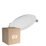 Multipack 6x Ledvance LED Downlight Slim Rund DN105 6W 430lm 120D - 840 Kaltweiß | 118mm 