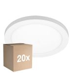 Multipack 20x Noxion LED Downlight Ecowhite Weiß 18W 1530lm 110D - 830 840 860 Abstimmbares Weiß | 217mm - Ausschnitt 55-175mm - Dimmbar