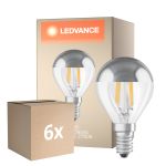Multipack 6x Osram Classic LED E14 Kugel Fadenlampe Klar 4W 350lm - 827 Extra Warmweiß | Ersatz Für 31W