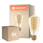 Multipack 4x Osram Vintage 1906 LED E27 Edison Fadenlampe Gold 8.8W 806lm - 824 Extra Warmweiß | Dimmbar - Ersatz Für 60W
