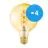 Multipack 4x Osram Vintage 1906 LED E27 Globe Fadenlampe Gold 125mm 5W 250lm - 820 Extra Warmweiß | Ersatz für 25W