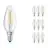 Multipack 10x Ledvance Classic LED E14 Kerze Fadenlampe Klar 4W 470lm - 827 Extra Warmweiß | Ersatz für 40W