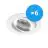 Multipack 6x Noxion Einbau Spot Drome MR16 schwenkbar Weiß | Ausschnitt 69mm - GU10 Sockel