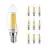 Multipack 10x Noxion Lucent LED E14 Kerze Fadenlampe Klar 4.5W 470lm - 827 Extra Warmweiß | Dimmbar - Ersatz für 40W