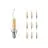 Multipack 10x Noxion Lucent LED E14 Gebogene Spitze Kerze Fadenlampe Klar 4.5W 470lm - 827 Extra Warmweiß | Dimmbar - Ersatz für 40W