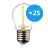 Multipack 25x Noxion Lucent LED E27 Kugel Fadenlampe Klar 1.4W 136LM - 827 Extra Warmweiß | Ersatz für 15W