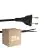Multipack 25x Noxion Euro Versorgungskabel Schwarz - C7 Europlug + Offene Enden - 2m - 2 pole 0,75mm2