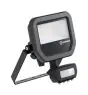 Ledvance Led-Scheinwerfer Aluminium Schwarz 8W 1200lm 100D - 840 Kaltweiß | IP65 - Bewegungs- Und Lichtsensor - Symmetrisch
