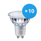 Multipack 10x Philips MASTER Value LED Spot GU10 PAR16 3.7W 270lm 36D - 930 Warmweiß | Höchste Farbwiedergabe - Dimmbar - Ersatz für 35W