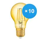 Multipack 10x Osram Vintage 1906 LED E27 Birne Fadenlampe Gold 4W 410lm - 824 Extra Warmweiß | Ersatz für 40W