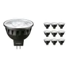 Multipack 10x Philips Master LED Spot GU5.3 MR16 6.7W 440lm 60D - 930 Warmweiß | Höchste Farbwiedergabe - Dimmbar - Ersatz für 35W