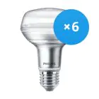 Multipack 6x Philips Corepro LED Spot E27 R80 8W 670lm 36D - 827 Extra Warmweiß | Ersatz für 100W