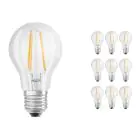 Multipack 10x Ledvance Classic LED E27 Birne Fadenlampe Klar 4.2W 470lm - 927 Extra Warmweiß | Höchste Farbwiedergabe - Dimmbar - Ersatz für 40W