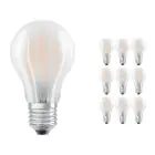Multipack 10x Ledvance Classic LED E27 Birne Fadenlampe Matt 7.5W 1055lm - 827 Extra Warmweiß | Ersatz für 75W