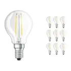 Multipack 10x Ledvance Classic LED E14 Birne Fadenlampe Klar 2.5W 250lm - 827 Extra Warmweiß | Ersatz für 25W