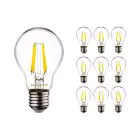 Multipack 10x Noxion Lucent LED E27 Birne Fadenlampe Klar 7W 806lm - 822-827 Dim To Warm | Dimmbar - Ersatz für 60W