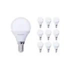 Multipack 10x Noxion Lucent Lustre LED E14 Kugel Matt 2.5W 250lm - 827 Extra Warmweiß | Ersatz für 25W