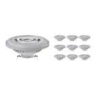 Multipack 10x Noxion Lucent LED-Spot G53 AR111 7.4W 450lm 24D - 930 Warmweiß | Höchste Farbwiedergabe - Dimmbar - Ersatz für 50W