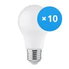 Multipack 10x Bright Choice LED Glühbirne E27 Birne Matt 4.9W 470lm - 830 Warmweiß | Ersatz Für 40W