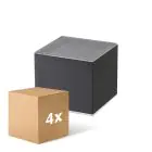 Multipack 4x D'Lite Wandleuchte Elingen Solar Schwarz Up & Down - 830 Warmweiß | IP54