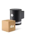 Multipack 4x D'Lite Wandleuchte Solis Solar Schwarz Up & Down - 830 Warmweiß | IP54 - Bewegungssensor