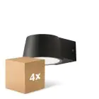 Multipack 4x D'Lite Wandleuchte Lira Schwarz 7W 600lm 830 Warmweiß | IP54