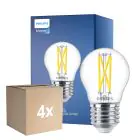 Multipack 4x Philips MASTER LED Lustre E27 Kugel Fadenlampe Klar 2.5W 340lm - 922-927 Dim To Warm | Höchste Farbwiedergabe - Dimmbar - Ersatz Für 25W