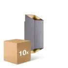 Multipack 10x Nordlux Nico Wandleuchte Aluminium Anthrazit Up & Down | IP54 - Geeignet für 2x GU10